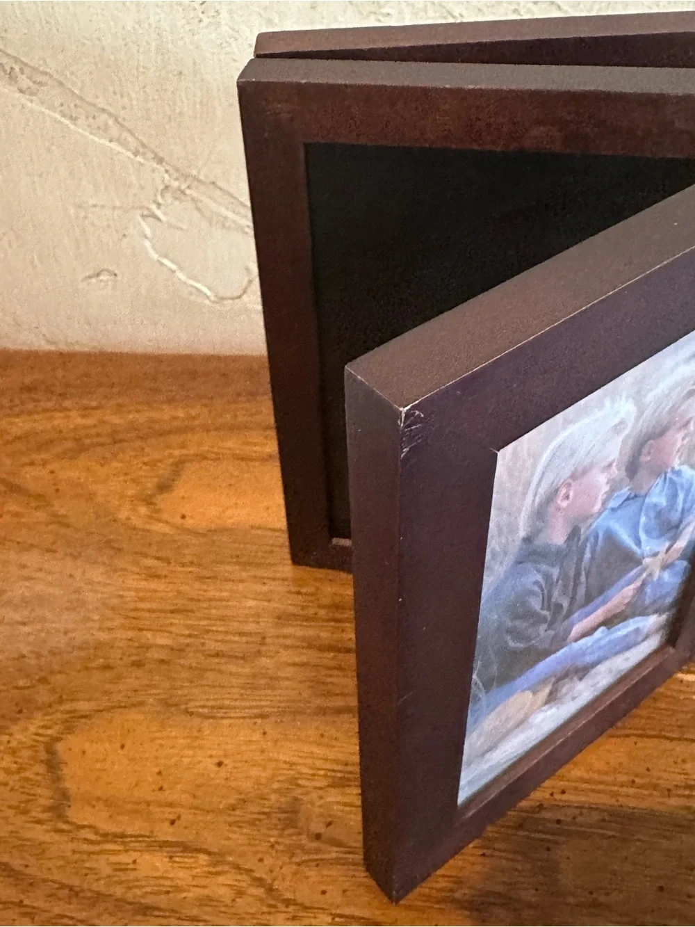 Carr Frames Walnut 4x6 Triple Picture Photo Frame